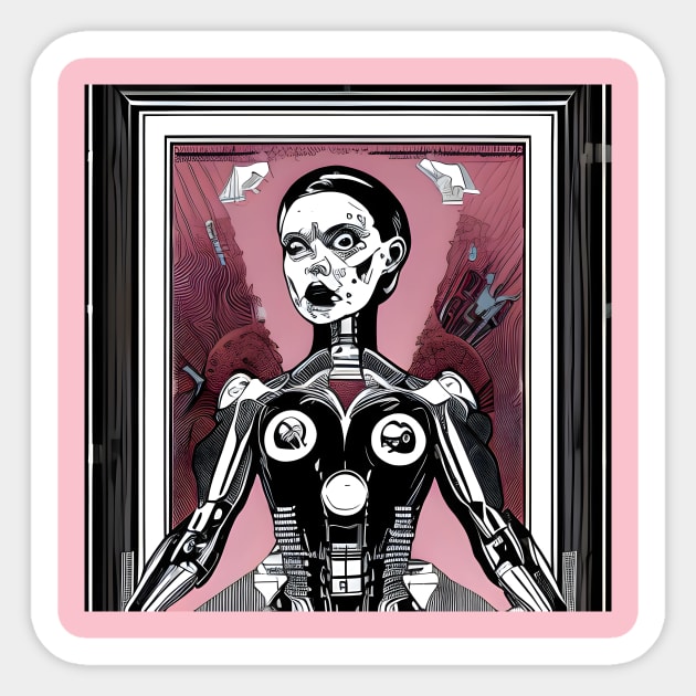 woman in a futuristic suit Sticker by this.space